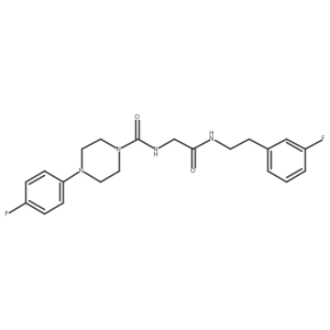 4-(4-fluorophenyl)-N-(2-{[2-(3-fluorophenyl)ethyl]amino}-2-oxoethyl)piperazine-1-carboxamide Structure