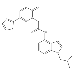 N-[1-(2-methylpropyl)-1H-indol-4-yl]-2-[6-oxo-3-(thiophen-2-yl)pyridazin-1(6H)-yl]acetamide结构式