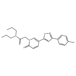 2-(5-(3-(4-bromophenyl)-1,2,4-oxadiazol-5-yl)-2-oxopyridin-1(2H)-yl)-N,N-dipropylacetamide结构式