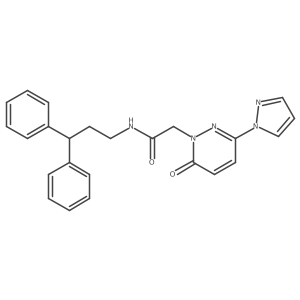 N-(3,3-diphenylpropyl)-2-(6-oxo-3-(1H-pyrazol-1-yl)pyridazin-1(6H)-yl)acetamide Structure