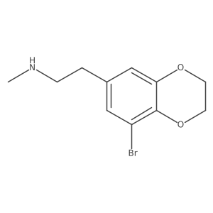 2-(8-Bromo-2,3-dihydrobenzo[b][1,4]dioxin-6-yl)-N-methylethan-1-amine结构式