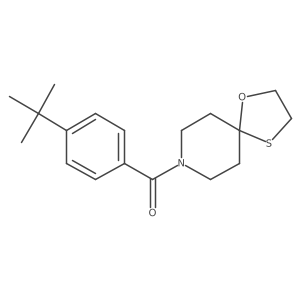 (4-(Tert-butyl)phenyl)(1-oxa-4-thia-8-azaspiro[4.5]decan-8-yl)methanone结构式