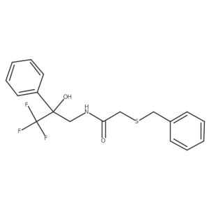 2-(benzylthio)-N-(3,3,3-trifluoro-2-hydroxy-2-phenylpropyl)acetamide Structure