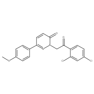2-[2-(2,4-dichlorophenyl)-2-oxoethyl]-6-[4-(methylsulfanyl)phenyl]-3(2H)-pyridazinone结构式