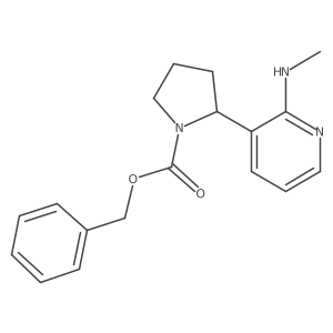 Benzyl 2-(2-(methylamino)pyridin-3-yl)pyrrolidine-1-carboxylate结构式