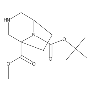 8-tert-Butyl 1-methyl 3,8-diazabicyclo[3.2.1]octane-1,8-dicarboxylate结构式