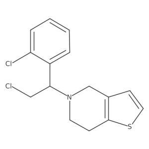 5-[2-Chloro-1-(2-chlorophenyl)ethyl]-4,5,6,7-tetrahydrothieno[3,2-c]pyridine结构式