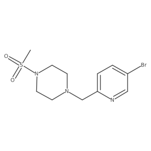 1-[(5-Bromopyridin-2-yl)methyl]-4-methylsulfonylpiperazine Structure