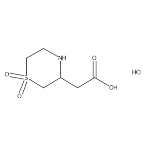 2-(1,1-Dioxo-1lambda6-thiomorpholin-3-yl)acetic acid hydrochloride结构式