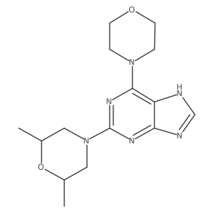 2-((2S,6R)-2,6-dimethyl-morpholin-4-yl)-6-morpholin-4-yl-9H-purine Structure
