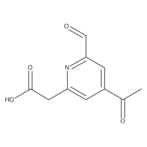 (4-Acetyl-6-formylpyridin-2-YL)acetic acid结构式