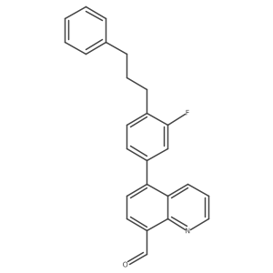 5-(3-Fluoro-4-(3-phenylpropyl)phenyl)quinoline-8-carbaldehyde Structure