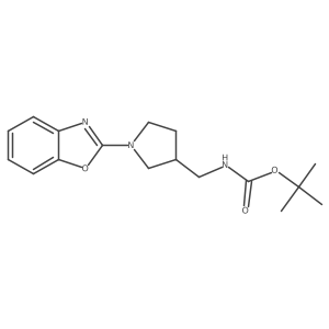 Tert-butyl ((1-(benzo[d]oxazol-2-yl)pyrrolidin-3-yl)methyl)carbamate Structure