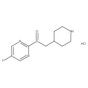 5-Fluoro-2-((piperidin-4-ylmethyl)sulfinyl)pyrimidine hydrochloride Structure
