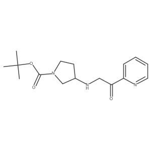 (R)-tert-butyl 3-((2-oxo-2-(pyridin-2-yl)ethyl)amino)pyrrolidine-1-carboxylate Structure