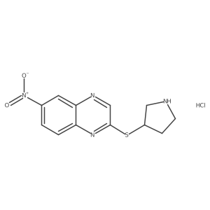 (S)-6-nitro-2-(pyrrolidin-3-ylthio)quinoxaline hydrochloride结构式