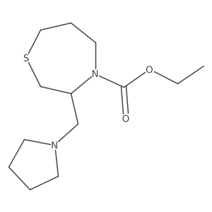 Ethyl 3-(pyrrolidin-1-ylmethyl)-1,4-thiazepane-4-carboxylate Structure