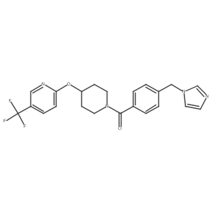 (4-((1H-imidazol-1-yl)methyl)phenyl)(4-((5-(trifluoromethyl)pyridin-2-yl)oxy)piperidin-1-yl)methanone结构式
