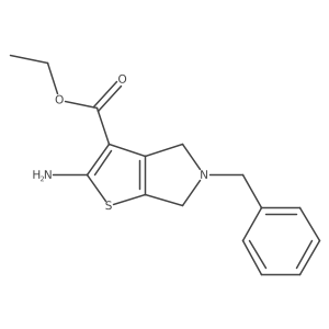 ethyl 2-amino-5-benzyl-4,6-dihydrothieno[2,3-c]pyrrole-3-carboxylate结构式
