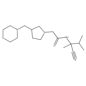 N-(2-Cyano-3-methylbutan-2-yl)-2-[3-(morpholin-4-ylmethyl)pyrrolidin-1-yl]acetamide结构式