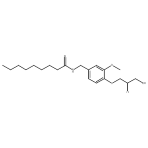 N-[[4-(2,3-Dihydroxypropoxy)-3-methoxyphenyl]methyl]nonanamide Structure