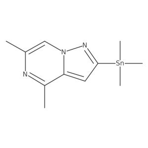 4,6-Dimethyl-2-(trimethylstannyl)pyrazolo[1,5-a]pyrazine Structure