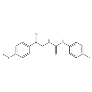 1-(4-Fluorophenyl)-3-(2-hydroxy-2-(4-(methylthio)phenyl)ethyl)urea结构式