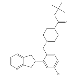 tert-butyl 4-[(4-chloro-2-[5H,6H,7H-pyrrolo[3,4-b]pyridin-6-yl]phenyl)methyl]piperazine-1-carboxylate Structure