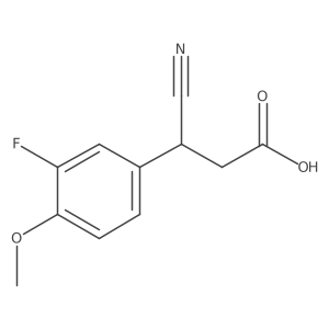 3-Cyano-3-(3-fluoro-4-methoxyphenyl)propanoic acid Structure
