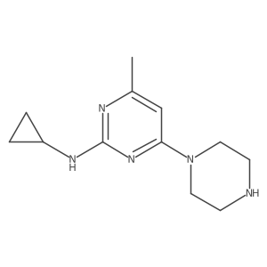 N-cyclopropyl-4-methyl-6-(piperazin-1-yl)pyrimidin-2-amine结构式