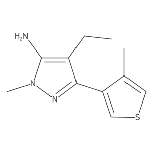4-Ethyl-1-methyl-3-(4-methylthiophen-3-yl)-1h-pyrazol-5-amine结构式