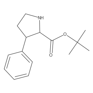3alpha-Phenylpyrrolidine-2beta-carboxylic acid tert-butyl ester Structure