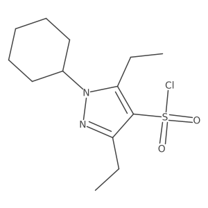 1-cyclohexyl-3,5-diethyl-1H-pyrazole-4-sulfonyl chloride Structure