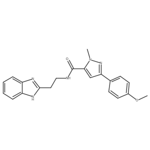 N-[2-(1H-benzimidazol-2-yl)ethyl]-3-(4-methoxyphenyl)-1-methyl-1H-pyrazole-5-carboxamide结构式