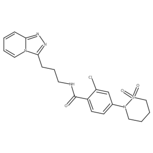 2-chloro-4-(1,1-dioxido-1,2-thiazinan-2-yl)-N-[3-([1,2,4]triazolo[4,3-a]pyridin-3-yl)propyl]benzamide Structure