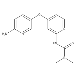 3-(4-((6-Aminopyridin-3-yl)oxy)pyridin-2-yl)-1,1-dimethylurea结构式