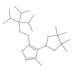 3-Methyl-4-(4,4,5,5-tetramethyl-1,3,2-dioxaborolan-2-yl)-5-(((triisopropylsilyl)oxy)methyl)isoxazole结构式