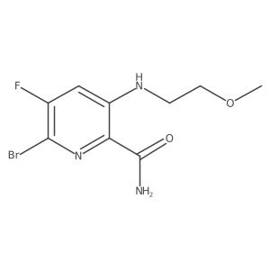 6-Bromo-5-fluoro-3-[(2-methoxyethyl)amino]pyridine-2-carboxamide Structure