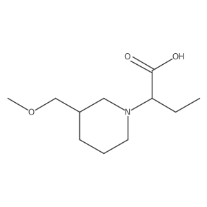 2-(3-(Methoxymethyl)piperidin-1-yl)butanoic acid Structure