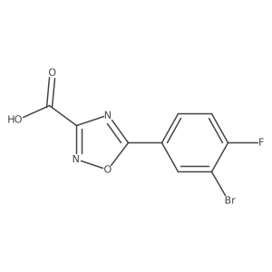 5-(3-Bromo-4-fluorophenyl)-1,2,4-oxadiazole-3-carboxylic acid结构式