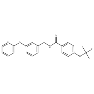 N-(3-(pyridin-2-yloxy)benzyl)-4-(trifluoromethoxy)benzamide结构式