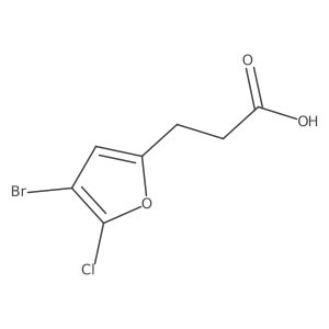 3-(4-Bromo-5-chlorofuran-2-yl)propanoic acid Structure
