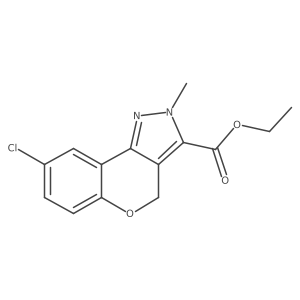 Ethyl 8-chloro-2-methyl-2,4-dihydrochromeno[4,3-c]pyrazole-3-carboxylate Structure