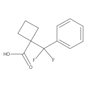 1-[Difluoro(phenyl)methyl]cyclobutane-1-carboxylic acid结构式