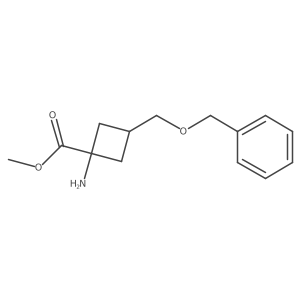 Methyl 1-amino-3-[(benzyloxy)methyl]cyclobutane-1-carboxylate Structure