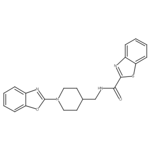 N-((1-(benzo[d]oxazol-2-yl)piperidin-4-yl)methyl)benzo[d]thiazole-2-carboxamide结构式