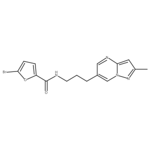 5-bromo-N-(3-(2-methylpyrazolo[1,5-a]pyrimidin-6-yl)propyl)furan-2-carboxamide结构式