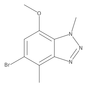 5-bromo-7-methoxy-1,4-dimethyl-1H-benzo[d][1,2,3]triazole结构式