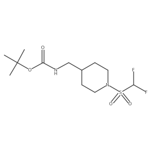 tert-butyl N-[(1-difluoromethanesulfonylpiperidin-4-yl)methyl]carbamate结构式