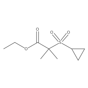 Ethyl 2-(cyclopropanesulfonyl)-2-methylpropanoate Structure